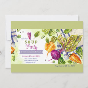Laten we de uitnodiging van de Soup Party hebben