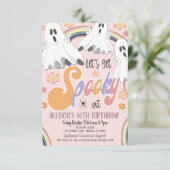 Laten we de uitnodiging van de 'Spooky Birthday' h (Staand voorkant)