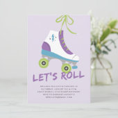 Laten we de uitnodiging van de verjaardag van Roll (Staand voorkant)