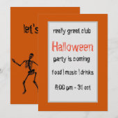 Laten we de uitnodiging van Halloween dansen (Voorkant / Achterkant)