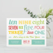 Laten we de uitnodiging van het nieuwjaarsfeest af (Staand voorkant)