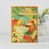 Laten we de uitnodiging van Luau van de Partij (Staand voorkant)