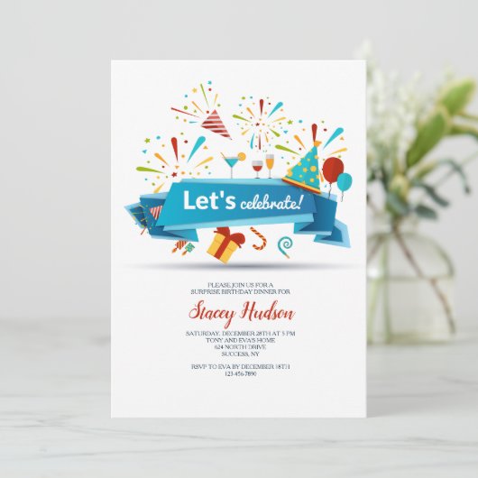 Laten we de uitnodiging vieren (Staand voorkant)