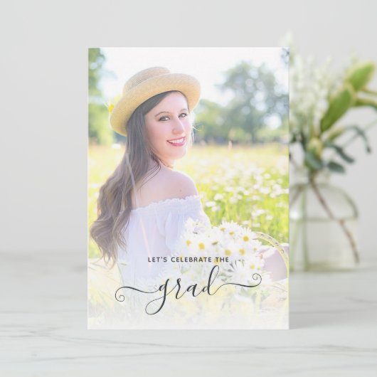 Laten we de uitnodiging voor Afstuderen foto's vie (Staand voorkant)