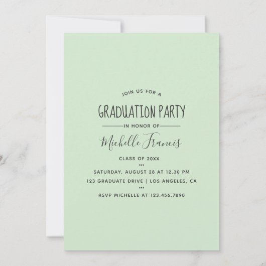 Laten we de uitnodiging voor Afstuderen foto's vie (Achterkant)