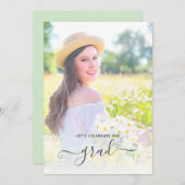 Laten we de uitnodiging voor Afstuderen foto's vie (Voorkant / Achterkant)