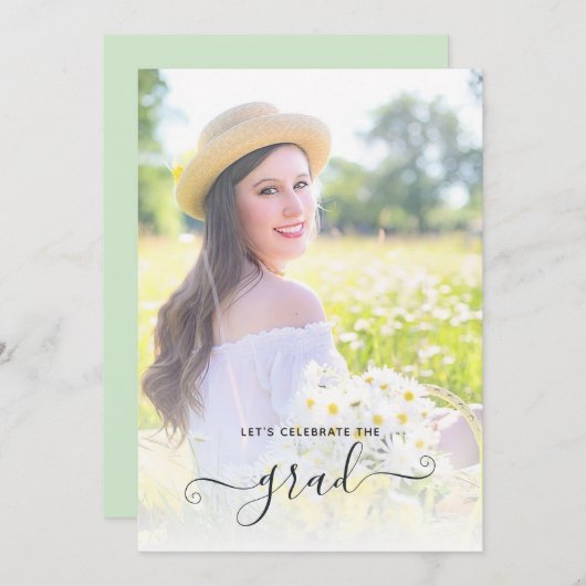 Laten we de uitnodiging voor Afstuderen foto's vie (Voorkant / Achterkant)