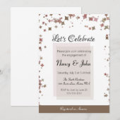 Laten we de uitnodiging voor een verlovingsfeest v (Voorkant / Achterkant)