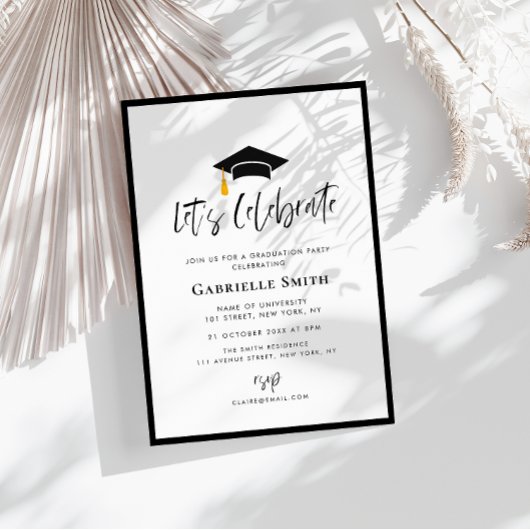 Laten we de uitnodiging voor het afstuderen vieren