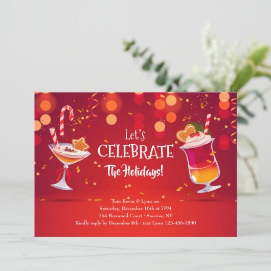 Laten we de uitnodiging voor het feestje vieren (Staand voorkant)