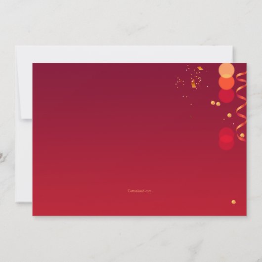 Laten we de uitnodiging voor het feestje vieren (Achterkant)