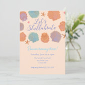 Laten we de uitnodiging voor het verjaardagsfeestj (Staand voorkant)