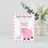 Laten we de uitnodiging voor het verjaardagsfeestj (Staand voorkant)