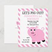 Laten we de uitnodiging voor het verjaardagsfeestj (Voorkant / Achterkant)