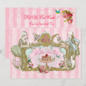 Laten we de uitnodigingen van de Cake-partij opkna (Voorkant / Achterkant)