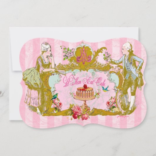 Laten we de uitnodigingen van de Cake-partij opkna (Voorkant)