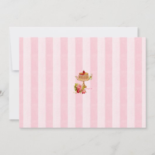 Laten we de uitnodigingen van de Cake-partij opkna (Voorkant)