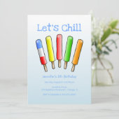 Laten we de verjaardag afkoelen kaart (Staand voorkant)