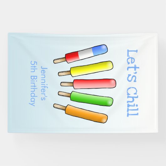 Laten we de verjaardag afkoelen spandoek (Horizontaal)