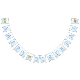 Laten we de verjaardag afkoelen vlaggetjes