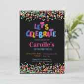 Laten we de verjaardag van Confetti vieren Kaart (Staand voorkant)