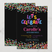 Laten we de verjaardag van Confetti vieren Kaart (Voorkant / Achterkant)