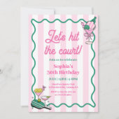 Laten we de verjaardag van de Court Pickleball sla Kaart (Voorkant)