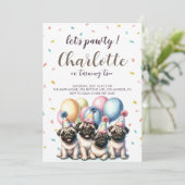 Laten we de verjaardag van de hond vieren kaart (Staand voorkant)