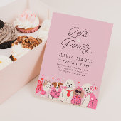 Laten we de verjaardag van de puppypartij van de m kaart