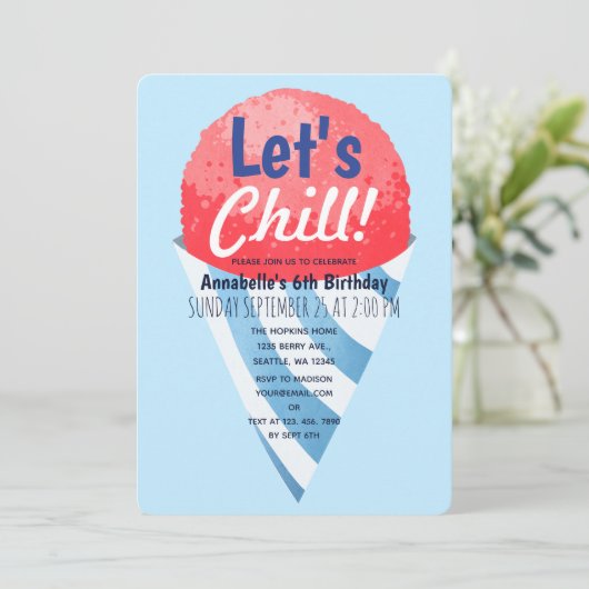 Laten we de verjaardag van Snow Cone Kids chillen Kaart (Staand voorkant)