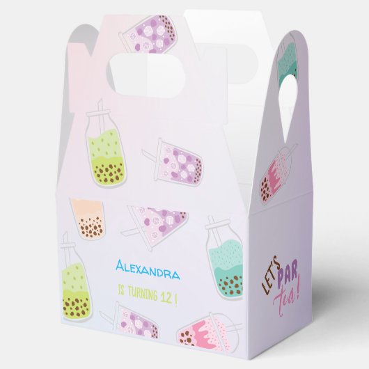 Laten we de verjaardag van thee bobba thee vieren bedankdoosjes (Geopend)