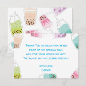 Laten we de verjaardag van thee bobba thee vieren bedankkaart (Voorkant / Achterkant)