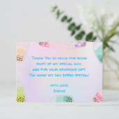 Laten we de verjaardag van thee bobba thee vieren bedankkaart (Staand voorkant)