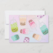 Laten we de verjaardag van thee bobba thee vieren bedankkaart (Achterkant)