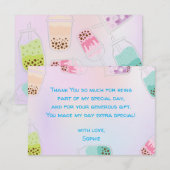 Laten we de verjaardag van thee bobba thee vieren bedankkaart (Voorkant / Achterkant)