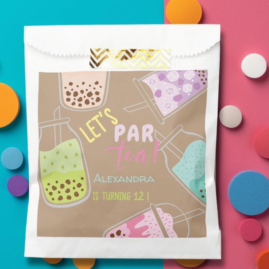 Laten we de verjaardag van thee bobba thee vieren bedankzakje