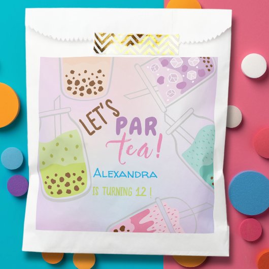 Laten we de verjaardag van thee bobba thee vieren bedankzakje