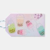 Laten we de verjaardag van thee bobba thee vieren cadeaulabel (Achterkant Horizontaal)