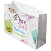 Laten we de verjaardag van thee bobba thee vieren groot cadeauzakje (Achterkant Gekanteld)