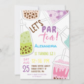 Laten we de verjaardag van thee bobba thee vieren kaart (Voorkant)