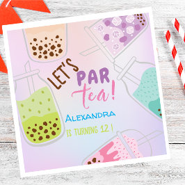 Laten we de verjaardag van thee bobba thee vieren servet