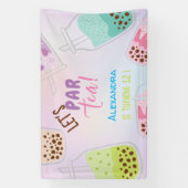 Laten we de verjaardag van thee bobba thee vieren spandoek (Verticaal)