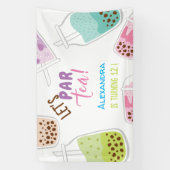 Laten we de verjaardag van thee bobba thee vieren spandoek (Verticaal)