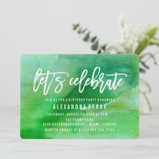 Laten we de verjaardag vieren van de Birthday Part Kaart (Staand voorkant)