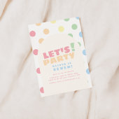Laten we de verjaardagsuitnodiging van Polka Dot v Kaart
