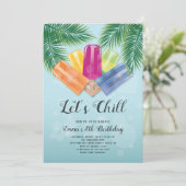 Laten we de verjaardagsuitnodiging van Popsicle ko Kaart (Staand voorkant)