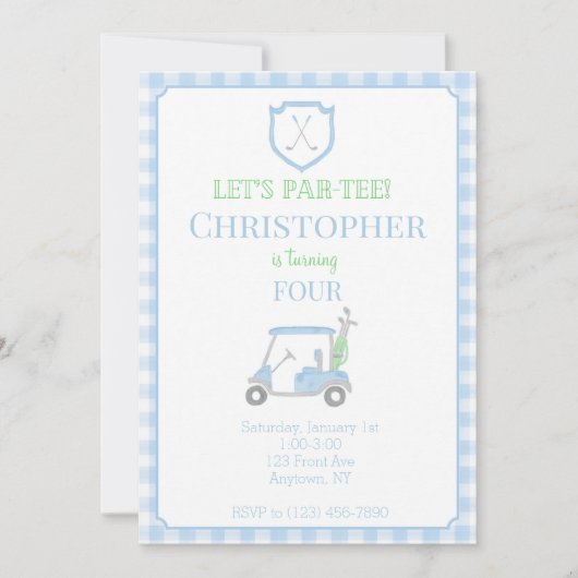 Laten we de verjaardagsuitnodiging voor kinderen v kaart (Voorkant)