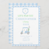 Laten we de verjaardagsuitnodiging voor kinderen v kaart (Voorkant / Achterkant)