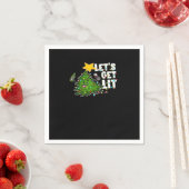 Laten we de verlichte Tipsy Christmas Tree Classic Servet (Insitu)