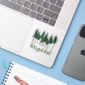 Laten we de verloren bomen van het bos van het Adv Sticker (Laptop met iPhone)